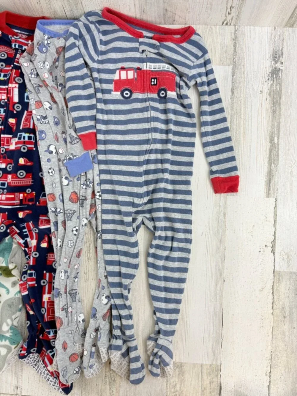 Carter's Sz 2T Lot of 6 Footed Pajama Sleeper Fleece